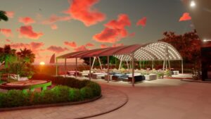 Pergola açılır kapanır tente